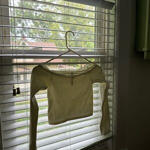 Urban Outfitters Ivory Lace Trim Top